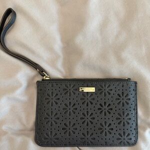 Kate Spade Black Floral Wallet Clutch